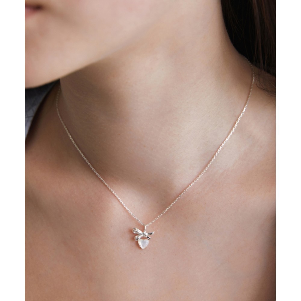 ■TATIANA■ Silver 925 Pretty Heart Pendant Necklace NZ2407