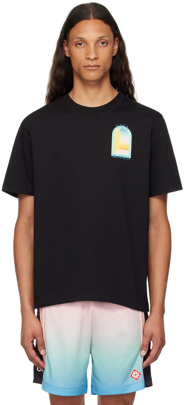 【関税込み】Casablanca ブラック L'Arc Colore Tシャツ
