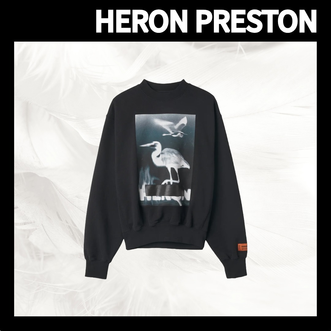 【HERON PRESTON】print sweatshirt/追跡可能/全国送料無料