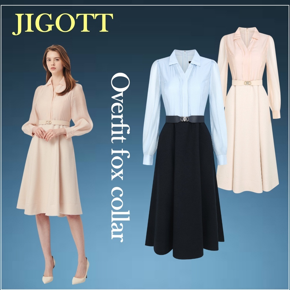 ◆JIGOTT（ジゴット）オルガナカラーフレアワンピース