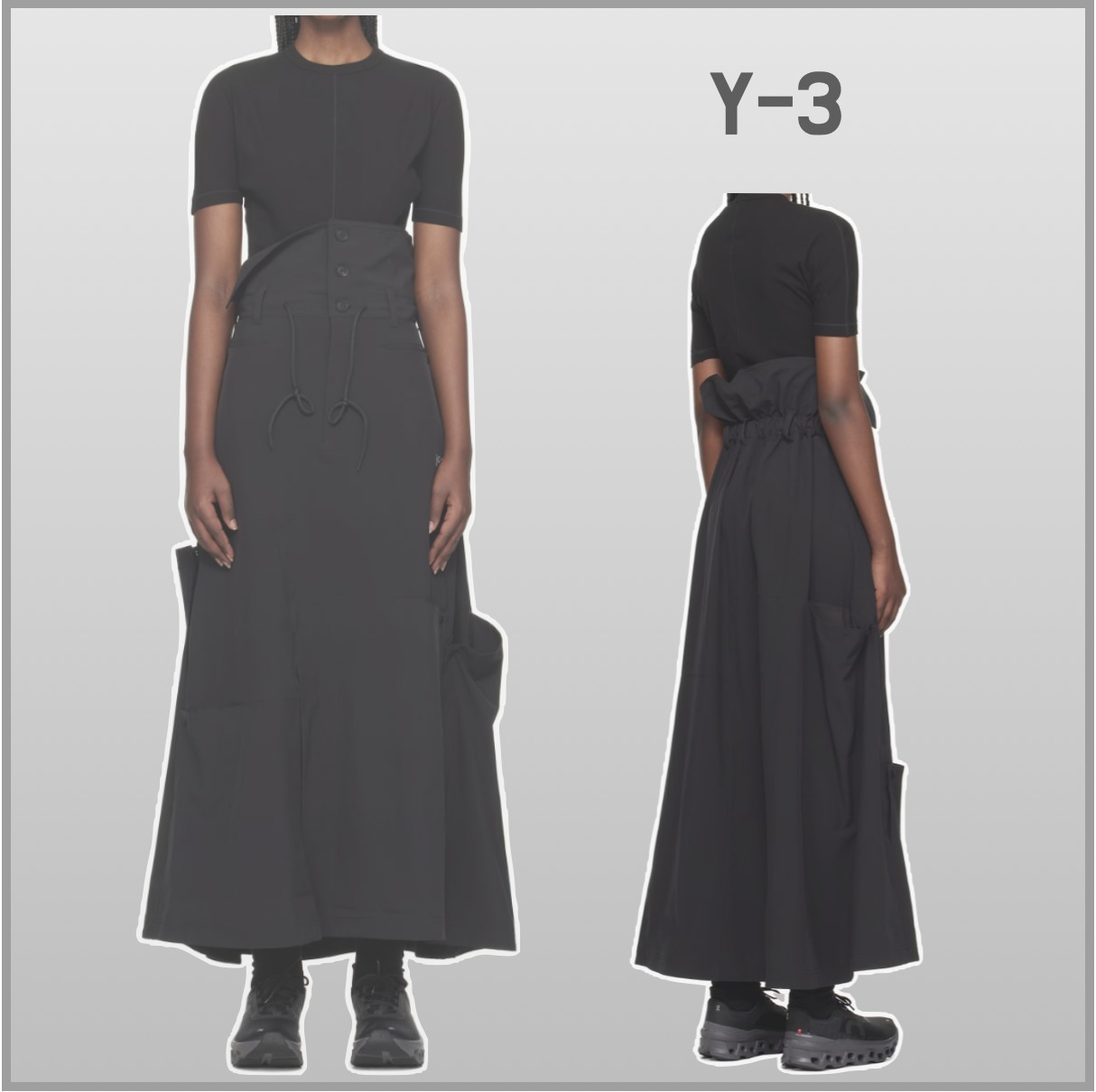 【Y-3】 レディース ミディアム スカート ストレッチ 国内発送