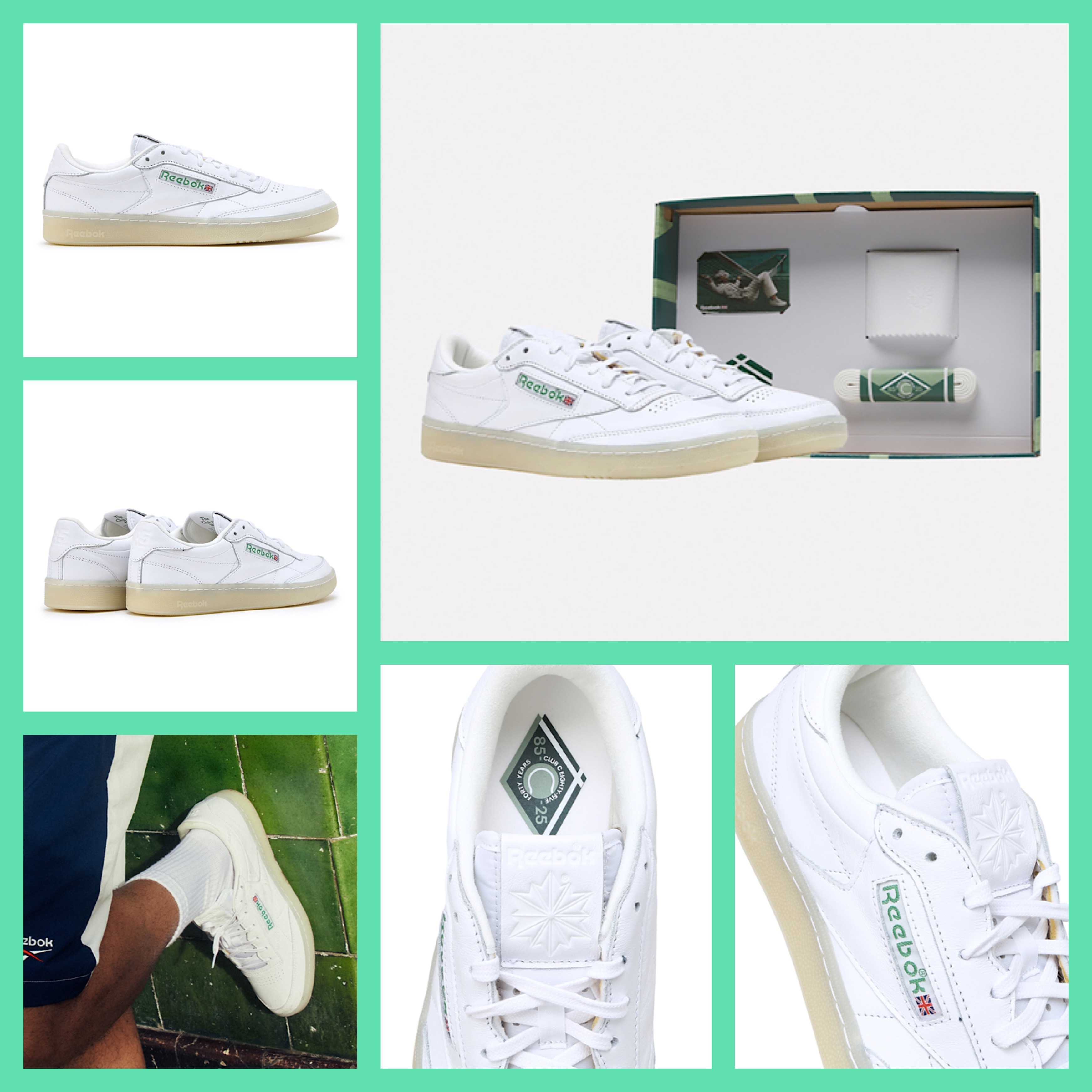 《☆超レア☆》☆Reebok☆Club C 85 Vintage 40th☆White:GREEN