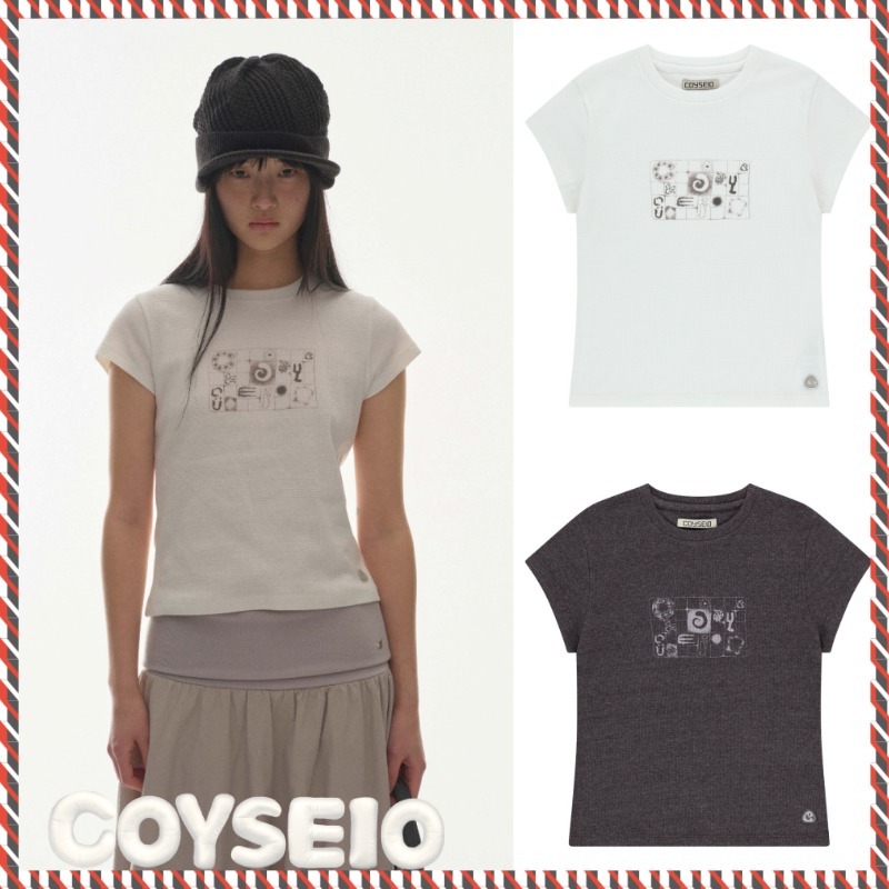 【COYSEIO】25ss COY WAFFLE T-SHIRT