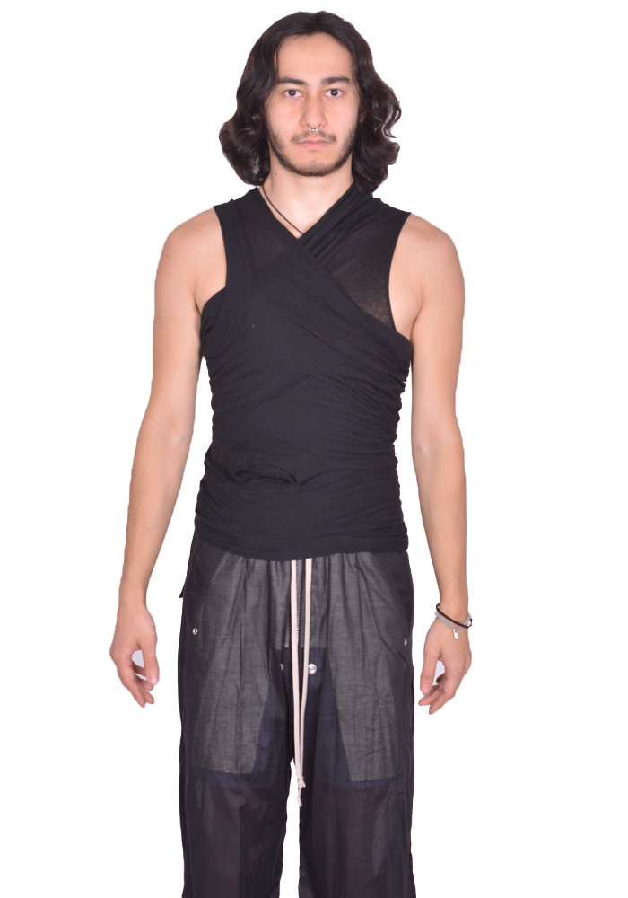 【正規店出品】RICK OWENS MEN HOLLYWOOD BANANA T-SHIRT BLACK