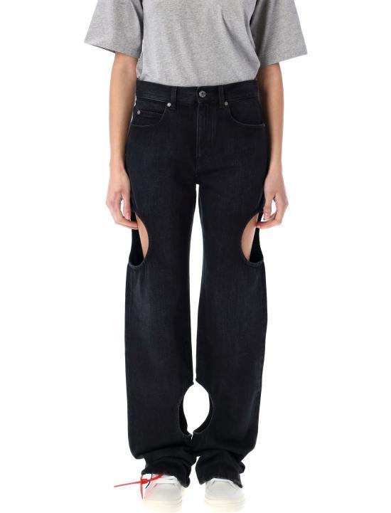 パンツ OFF WHITE Women Straight Pants 25POWYA06AC99DEN002 1000 BLAC