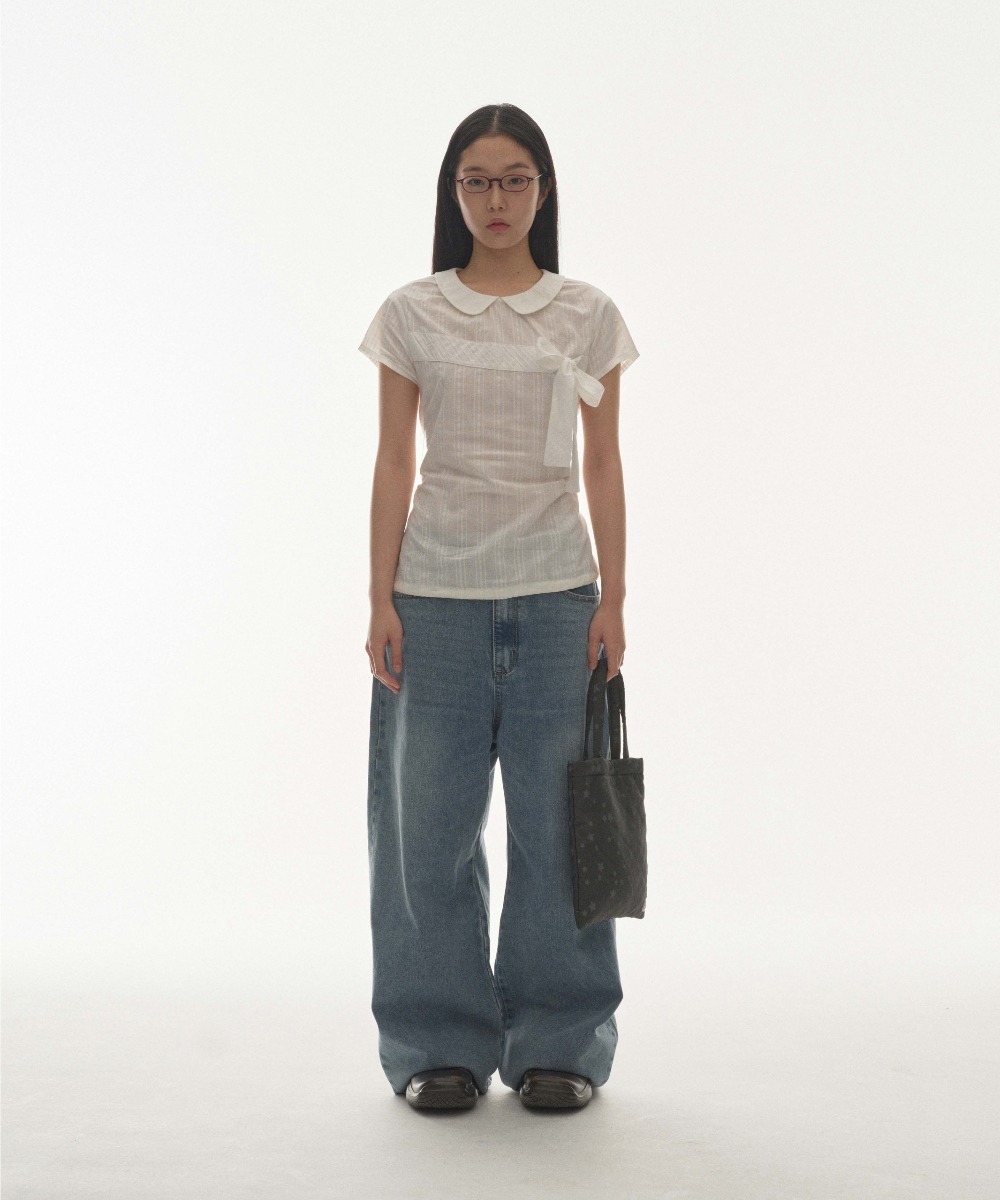 デニム・ジーパン COYSEIO : 25SS / W STITCH DENIM PANTS (2COLORS) W STITCH DENIM PANTS BLUE - coyseio