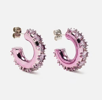フランス発☆Justine Clenquet☆ Nina クリスタルフープピアス