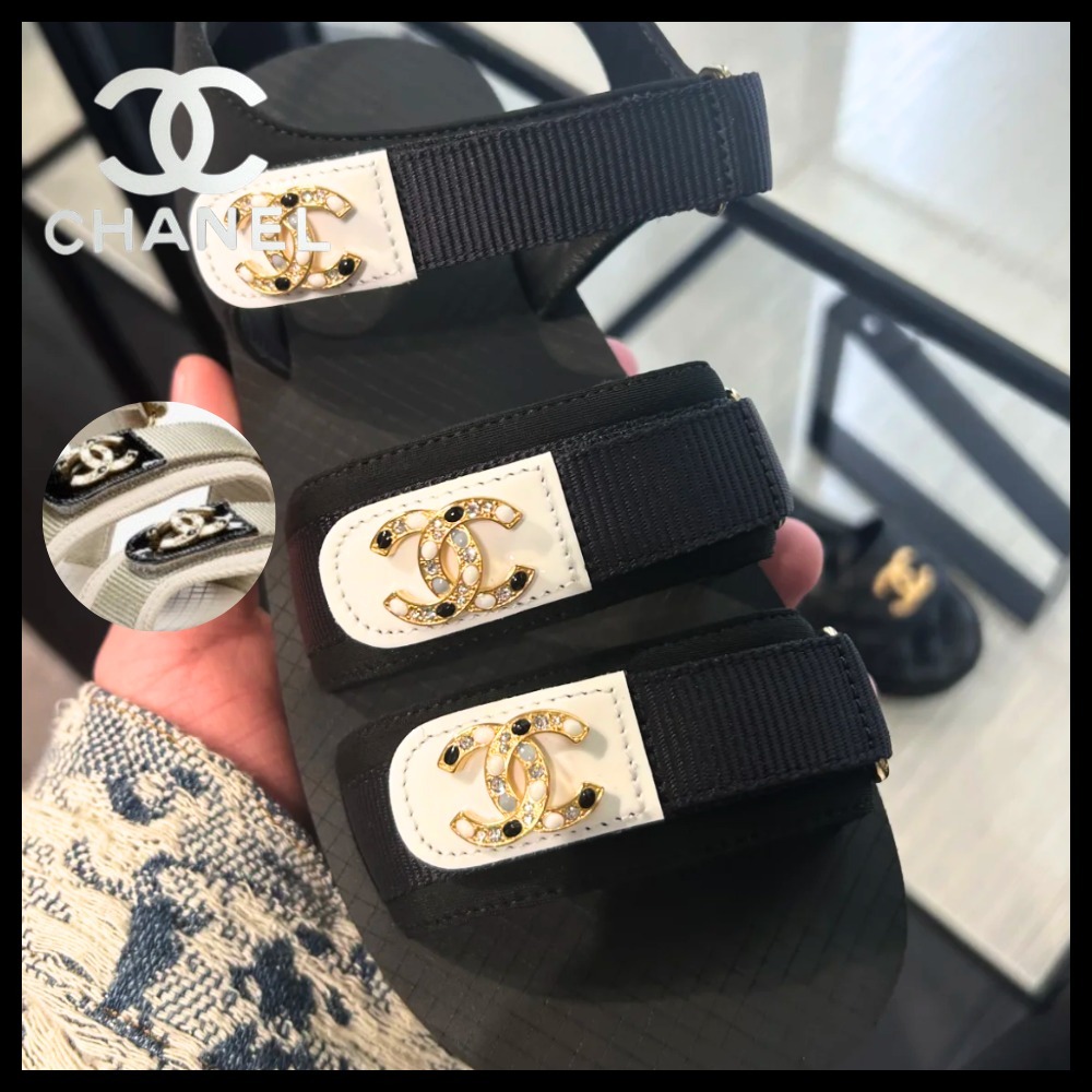 【お洒落で実用的♪】CHANEL ベルクロサンダル