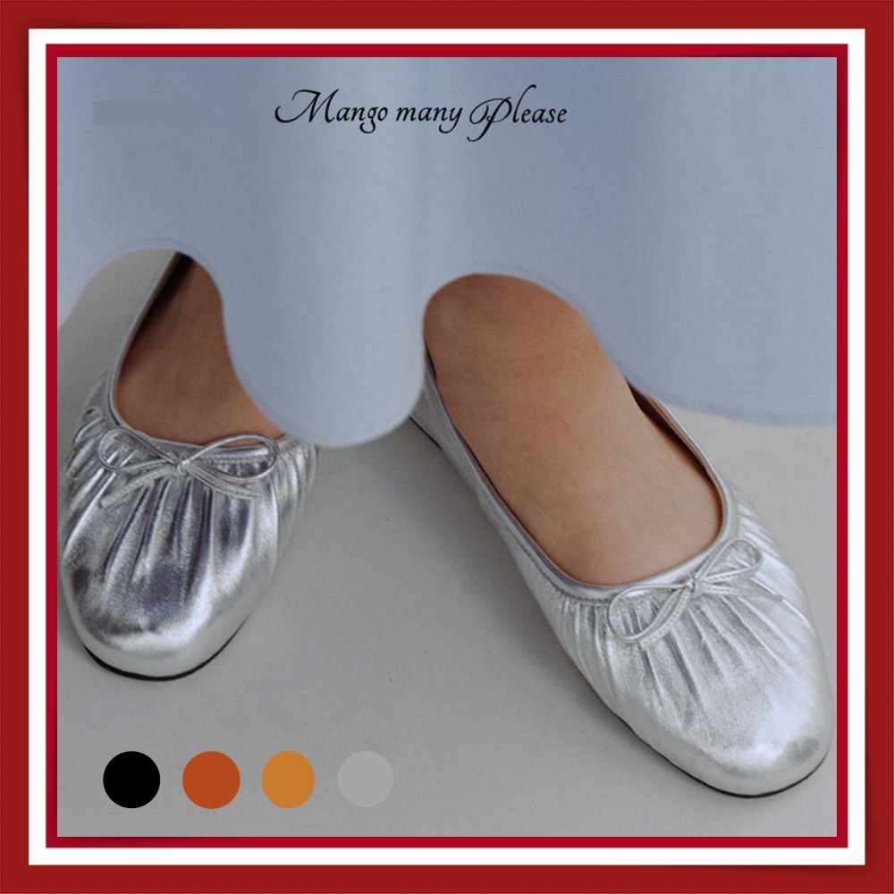 【MangoManyPlease】BORN SHIRRING FLAT SHOES フラットシューズ