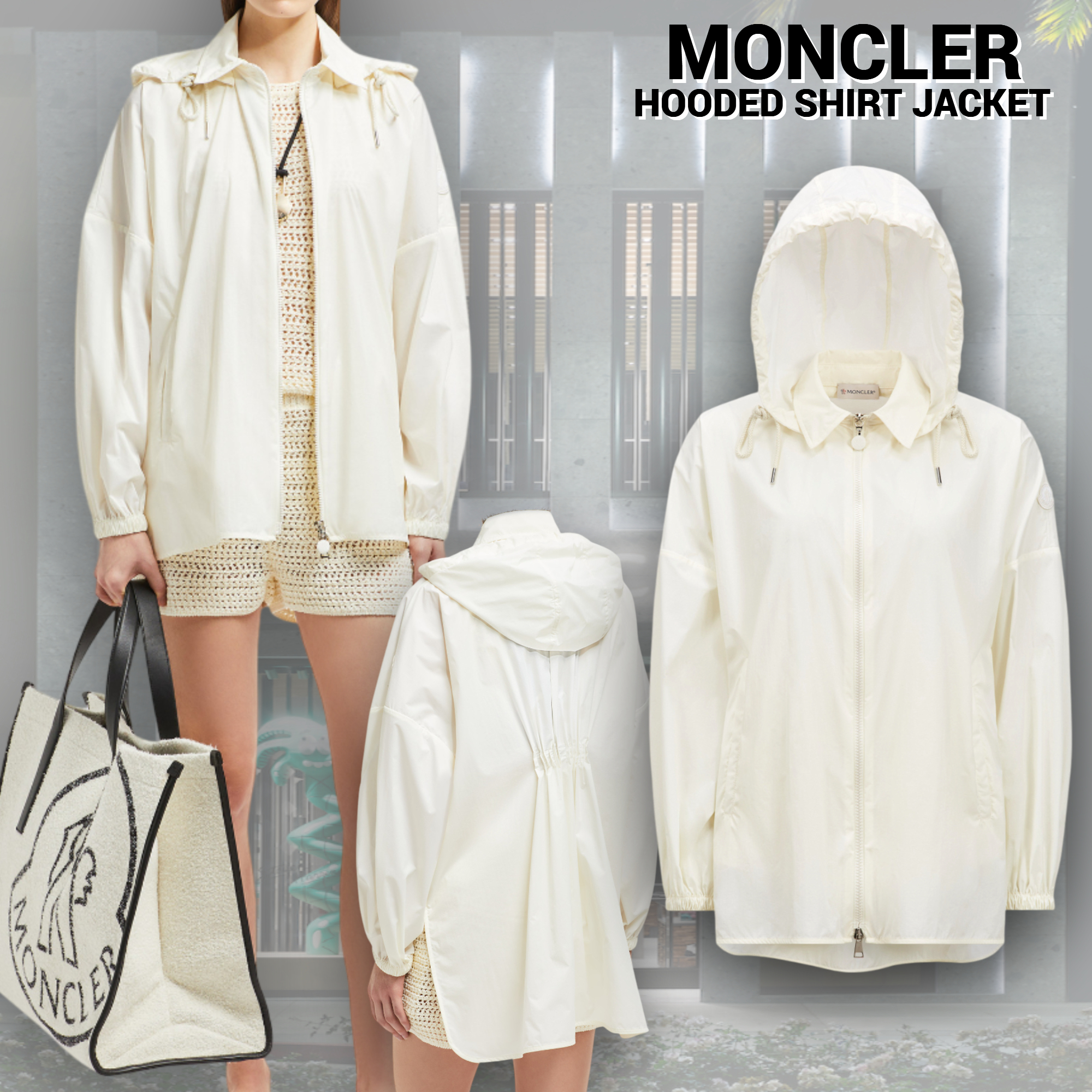 【MONCLER】HOODED SHIRT JACKET フード シャツ ジャケット