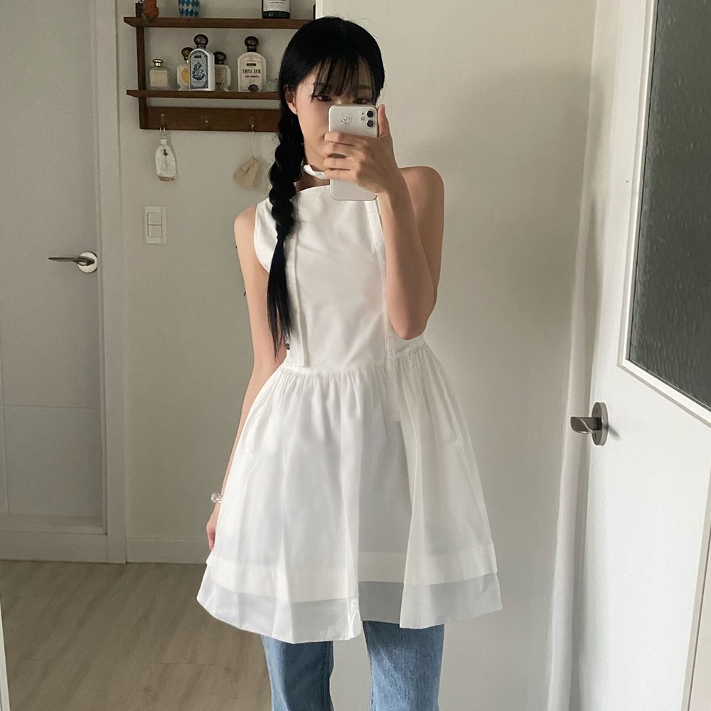 ★ADAUL★ Double flare mini dress ivory