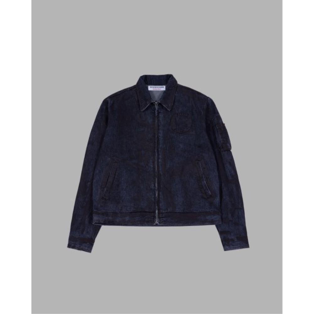 ★THE MUSEUM VISITOR★ HAND PAINTED DENIM JACKET BROWN 10117