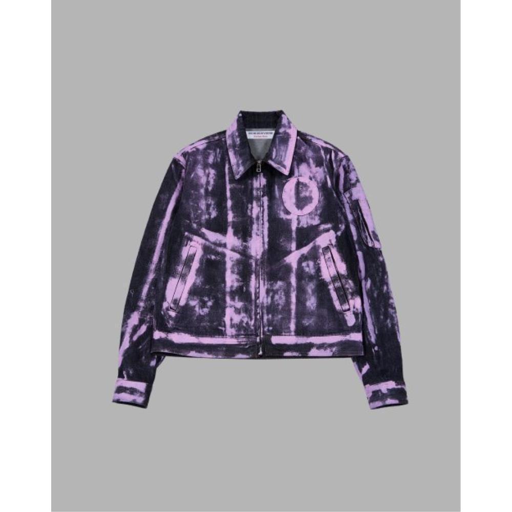 ★THE MUSEUM VISITOR★ HAND PAINTED DENIM JACKET PINK 10121