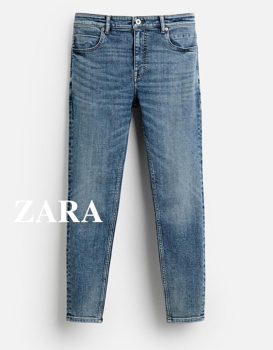 ★ドイツ発*ZARA*新作*クロップドスキニーデニム/MID-BLUE★