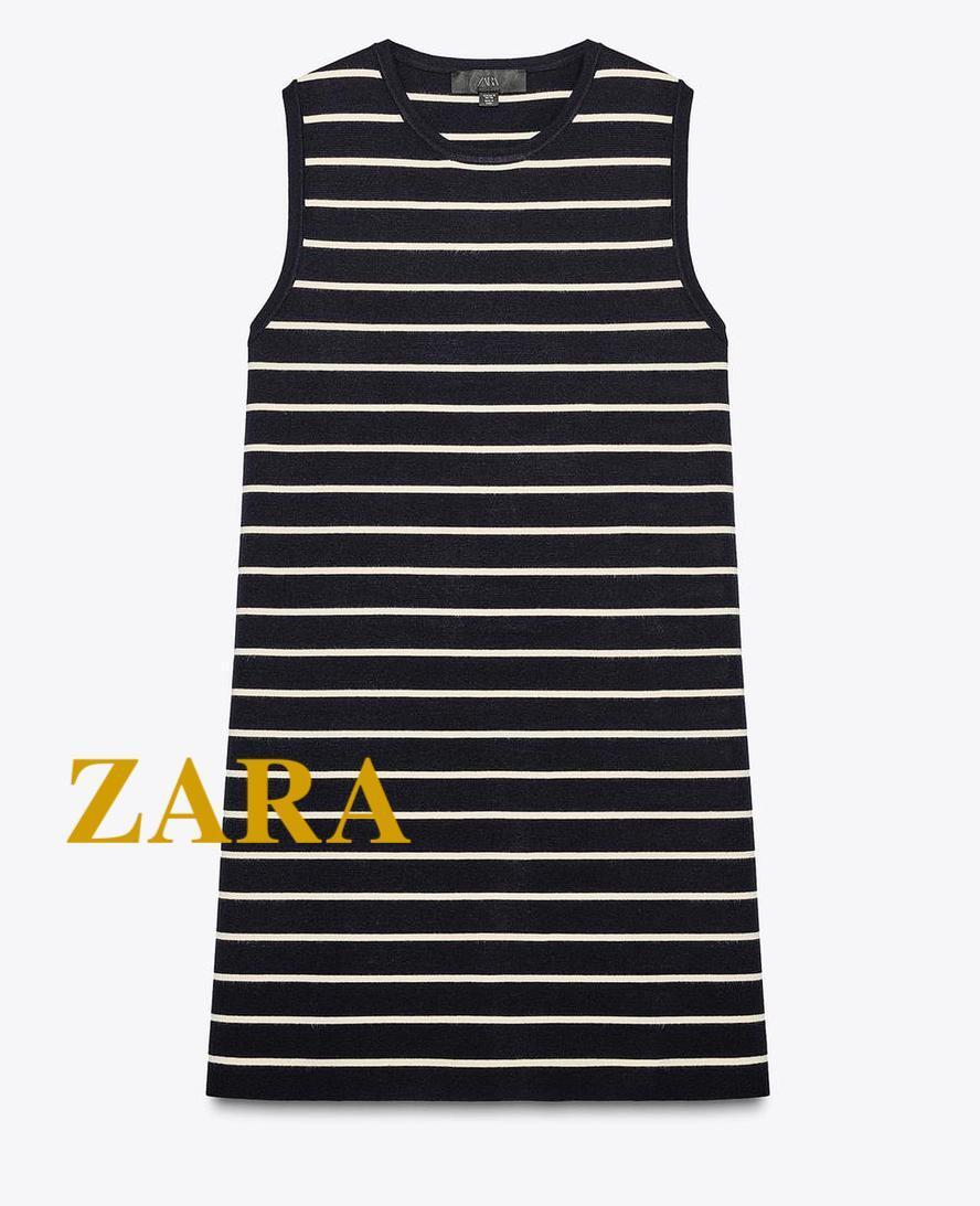 ☆ドイツ発*ZARA*新作*STRIPED スリーブレスニットワンピ☆