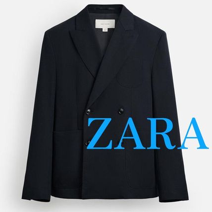 ★ドイツ発*ZARA*新作*ダブルブレストブレザーシャツ/H★ ダブルブレスト ZARA(ザラ) - 海外通販のBUYMA