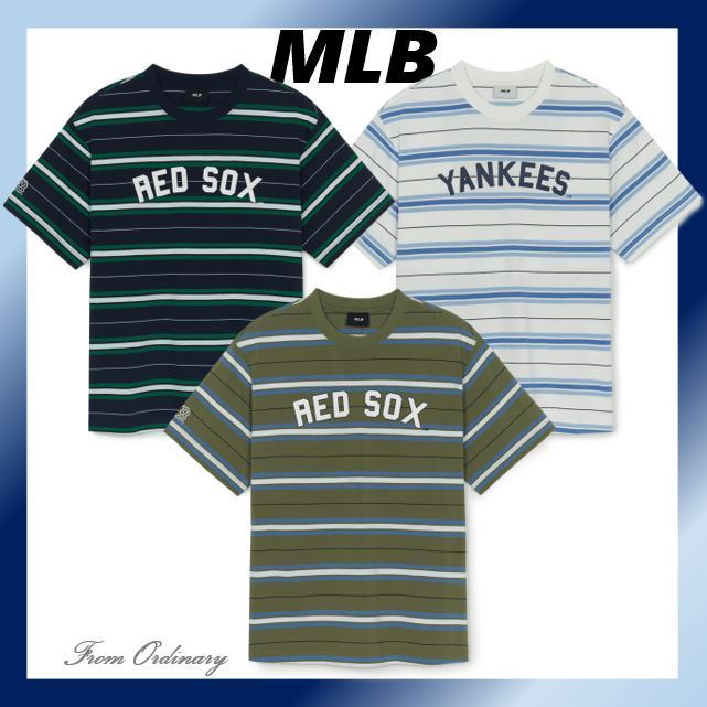 [MLB] Varsity Stripe Overfit T-shirt ★すぐ品切れ★