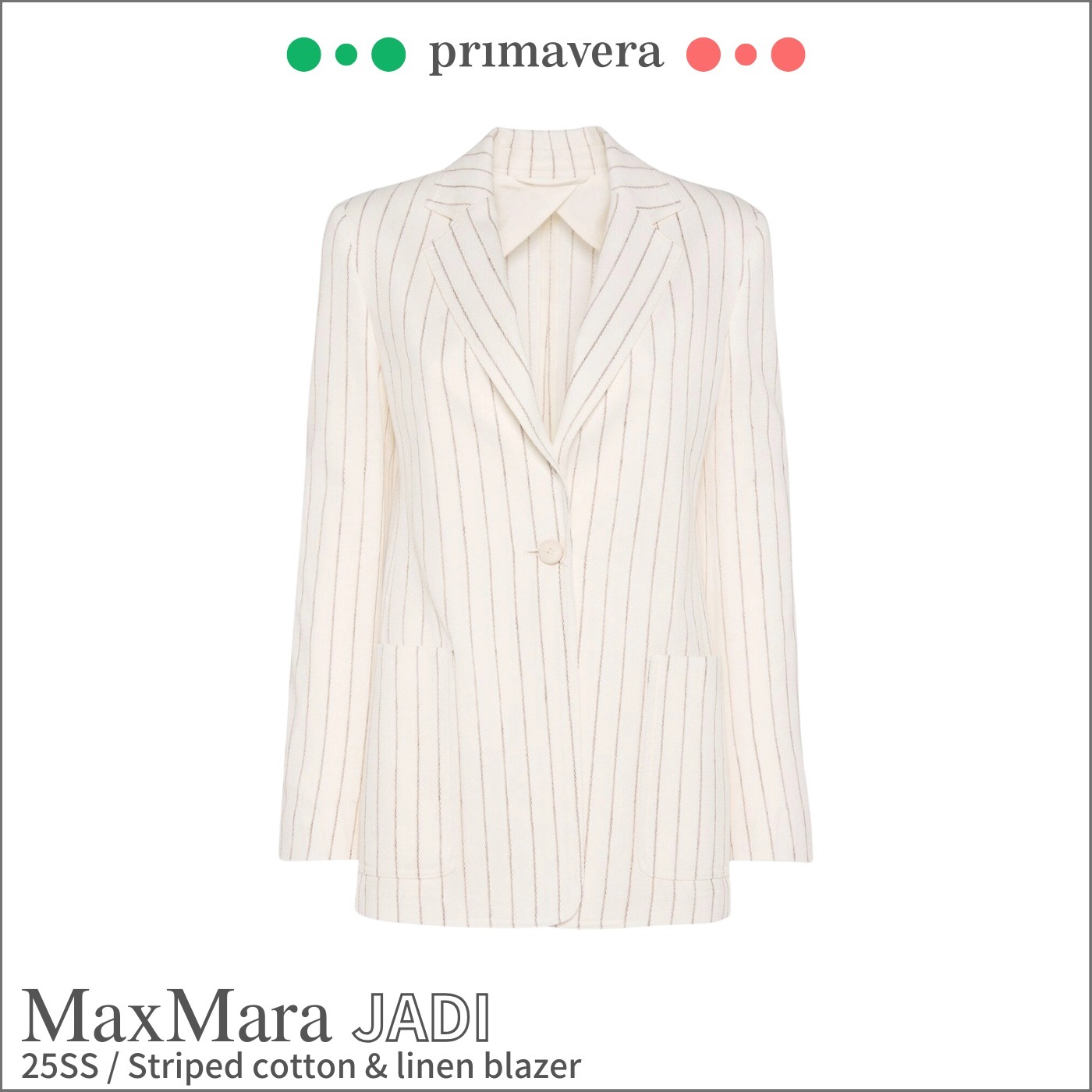 Max Mara◆JADI◆コットン＆リネンブレザー