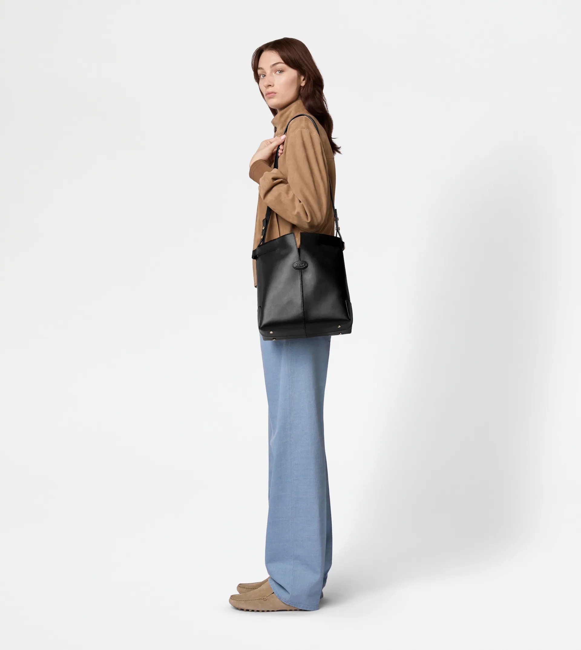 【関税送料込】TOD'S Di バッグ フォリオ レザーバッグ スモール Woman ブラウン トッズ Di バッグ フォリオ レザー ショッピング
