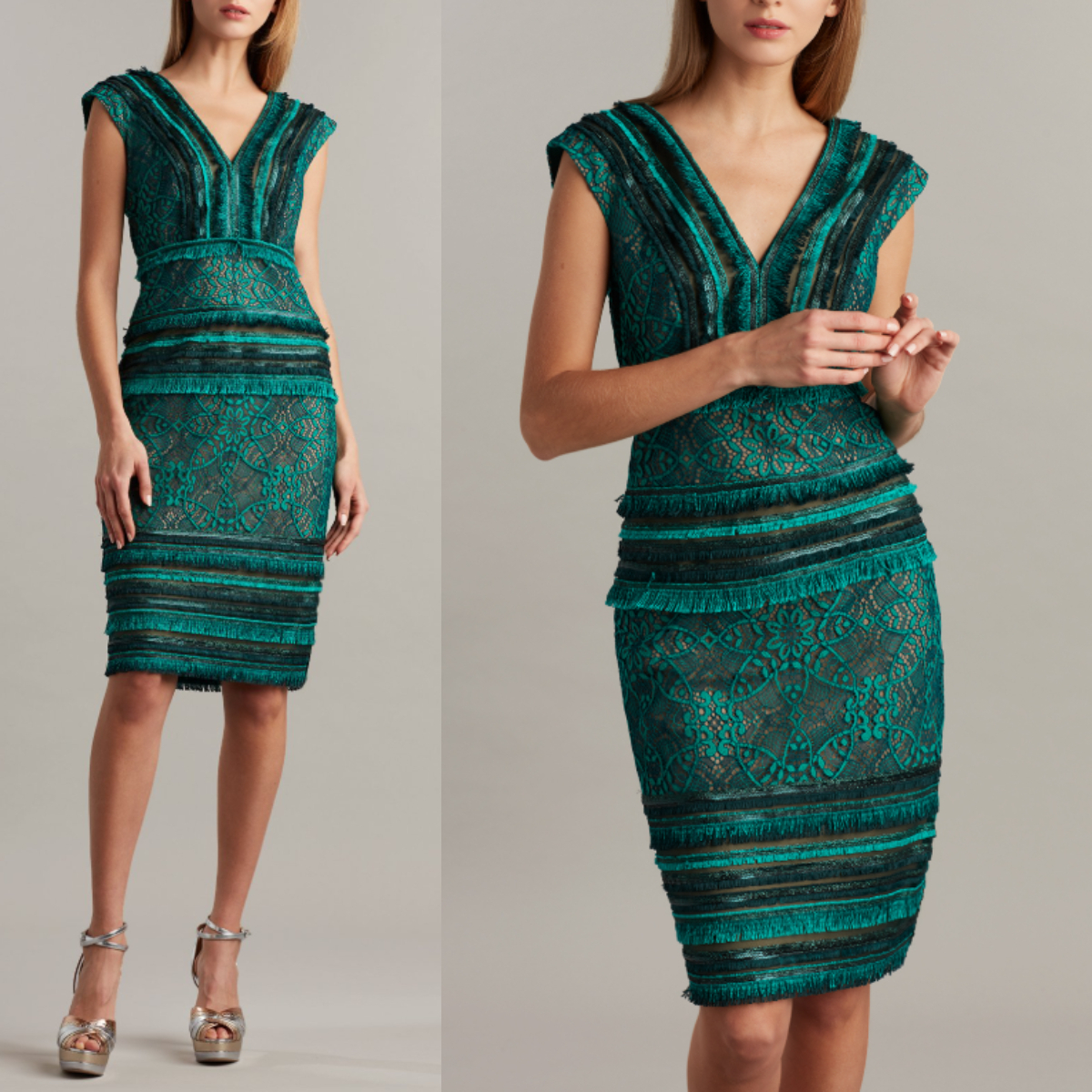 【TADASHI SHOJI】関税込★フリンジドレスワンピ