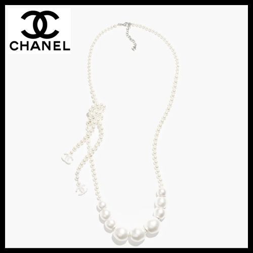 **25C 大小パールで気品漂う**【CHANEL】 ロングネックレス
