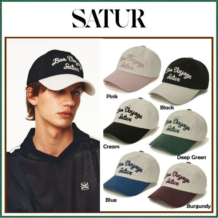 【SATUR】 Bon Voyage Contrast 5 Panel Ball Cap /追跡付