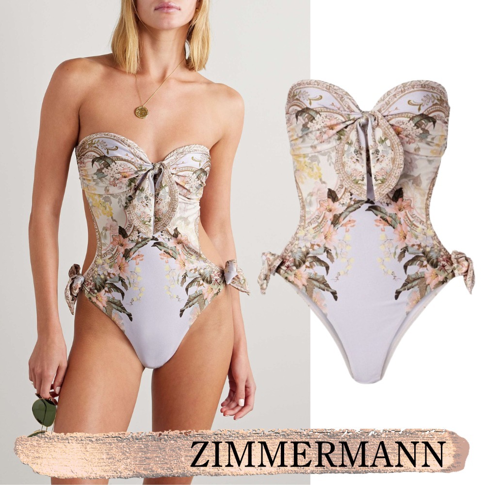 ZIMMERMANN☆関税込☆Wylie ストラップレス カットアウト 水着