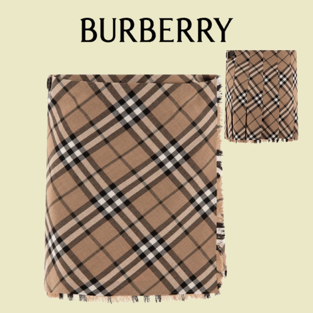 Burberry  バーバリー チェックプリーツミニスカート