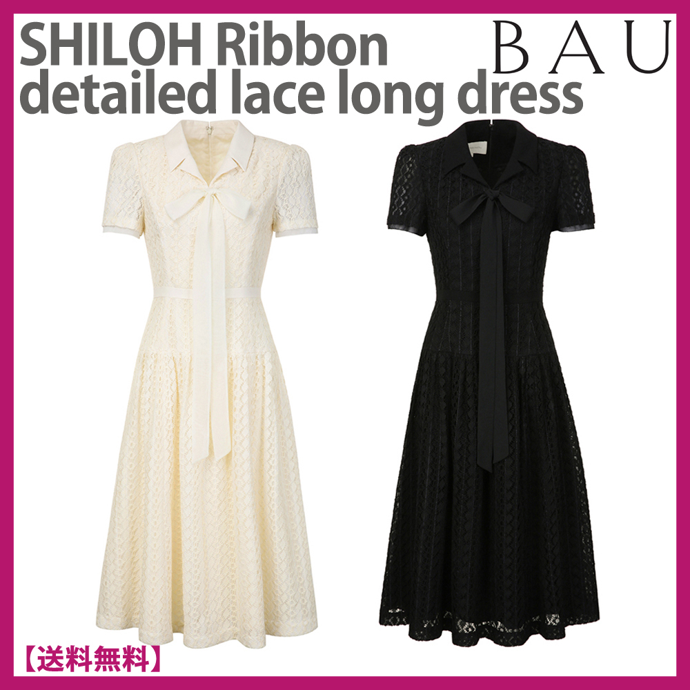 [韓国] BAU by Bride And You★SHILOH リボンレースロングドレス