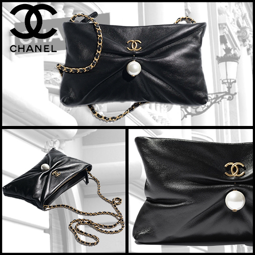 ★パールがエレガント★【CHANEL】チェーン付きクラッチ