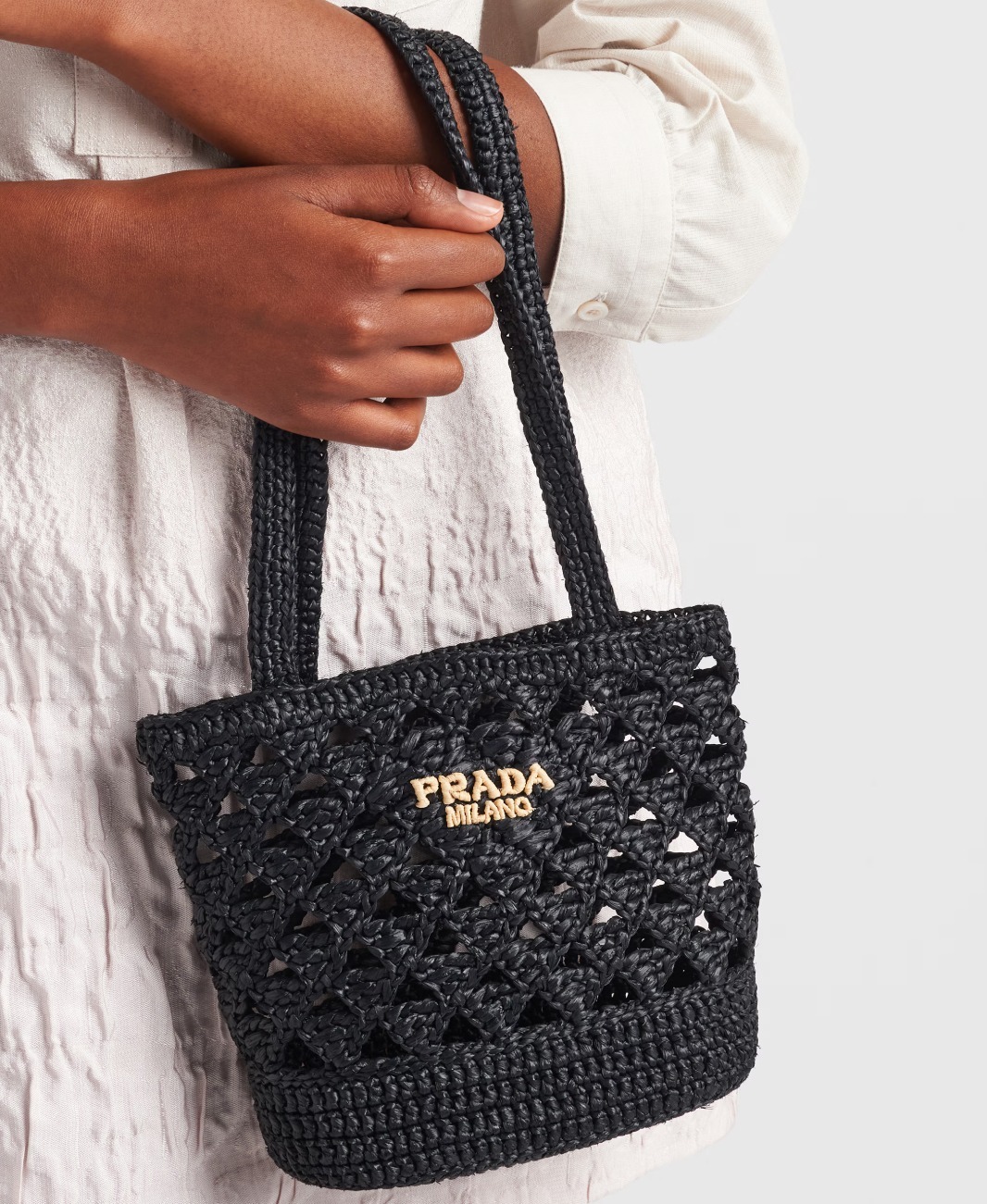 大人気 PRADA プラダ かぎ針編みトートバッグ (PRADA/トート