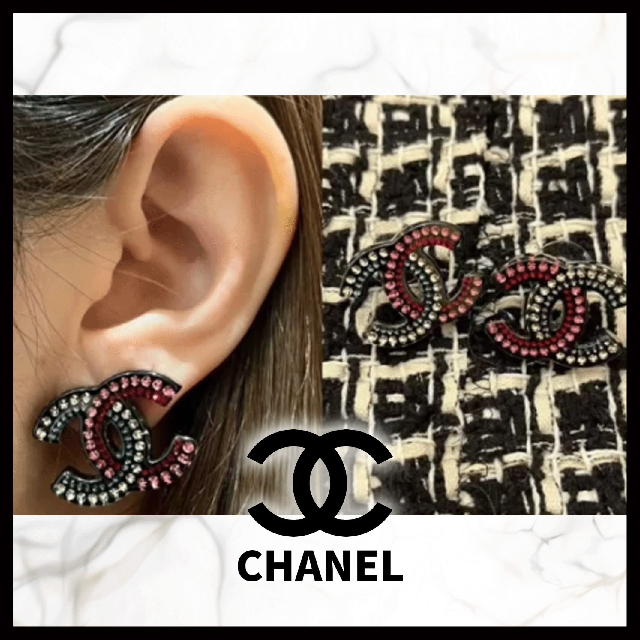 【CHANEL】バイカラーで可愛い★25ss CCロゴ ピアス