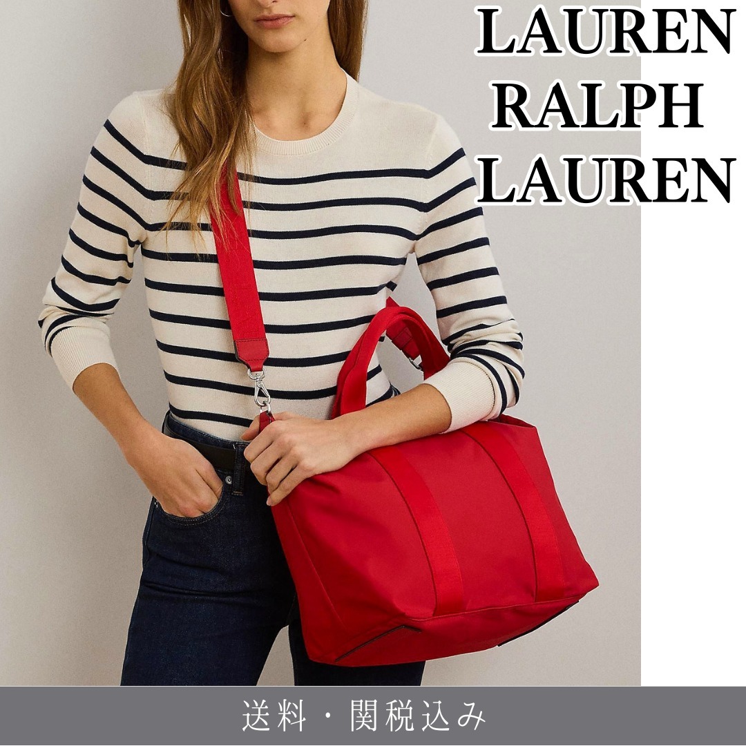 トートバッグ LAUREN RALPH LAUREN NYLON EXTRA-LARGE STEVIE ZIP TOTE BAG