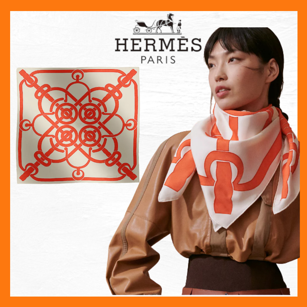華やかな騎士の魂 HERMES Carre 90 Eperon d'Or Tattoo スカーフ