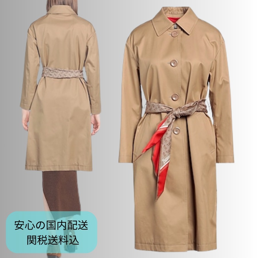 残り僅か！【HERNO】スカーフベルトライトコート