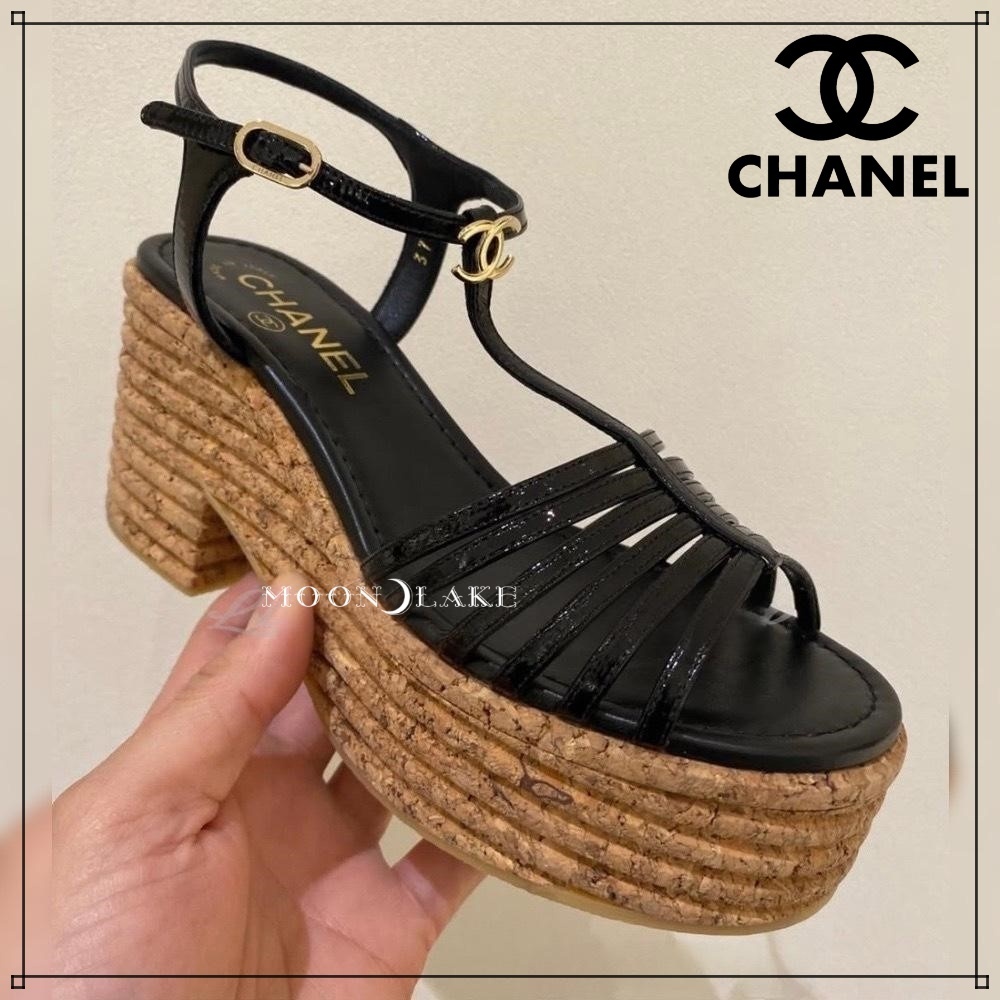 ≪25SS★≫シャネル サンダル 厚底 シンプル