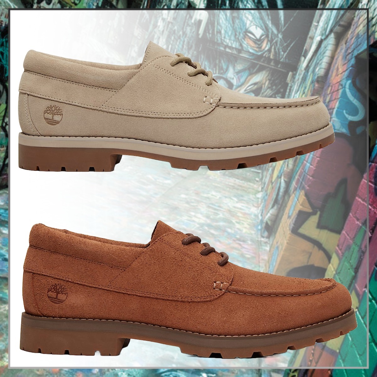 カジュアル【Timberland】スクエア レースアップ シューズ
