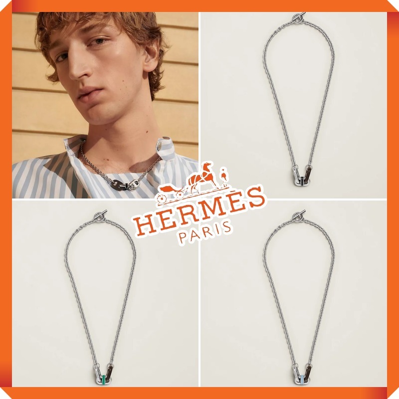新作★HERMES★シルバーチェーンネックレス マイヨン