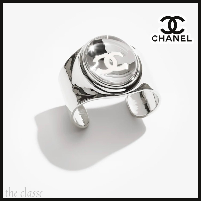 【シルバー◎】透明感のある輝き☆CHANEL カフ