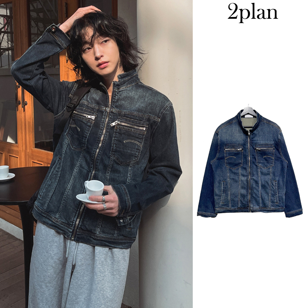 【2plan】Undead China Neck Denim Jacket