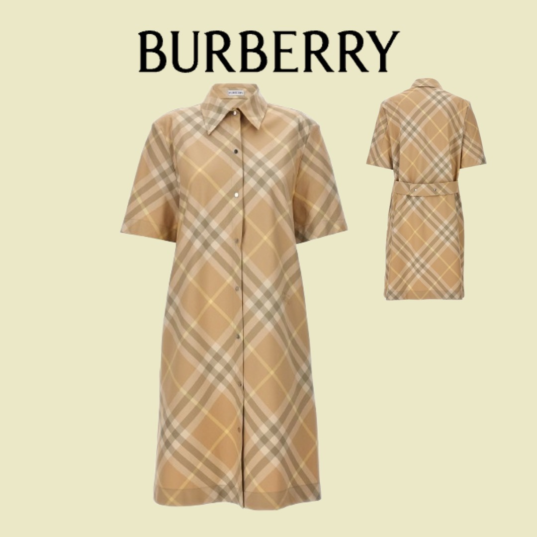 Burberry  バーバリー ヴィンテージチェック 半袖シャツドレス