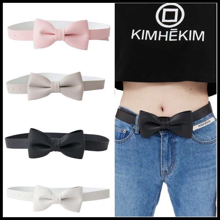☆MONROE BOW FAUX LEATHER BELT/KIMHEKIM☆