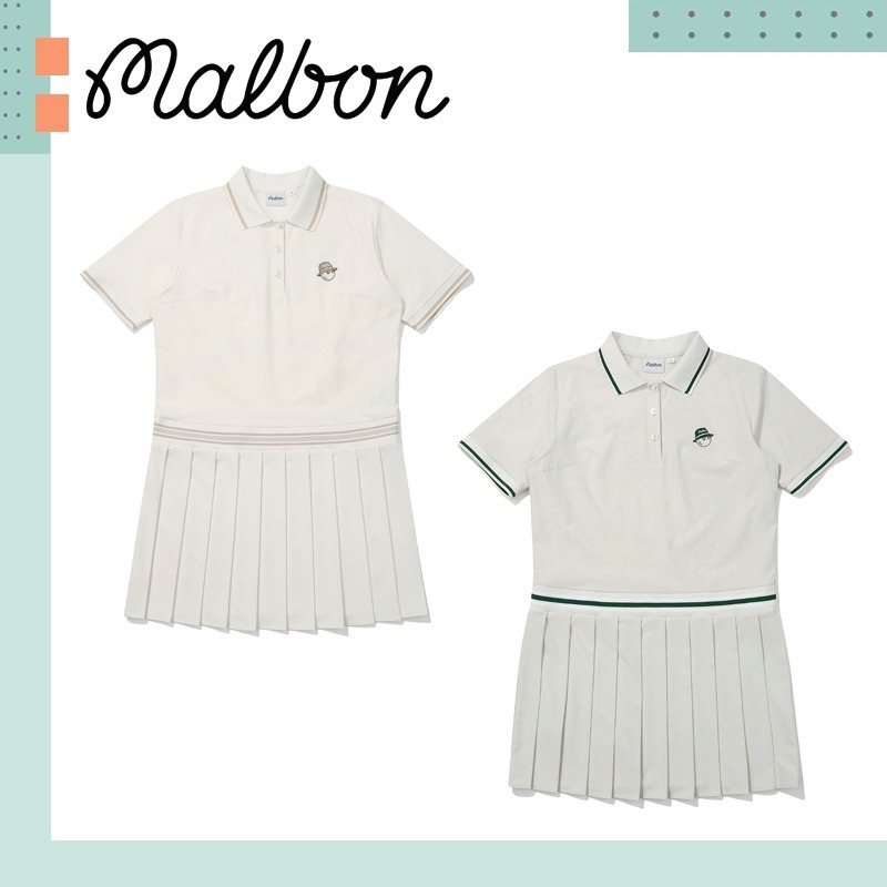 MALBON ♥ [WOMAN] Open collar pleated one piece