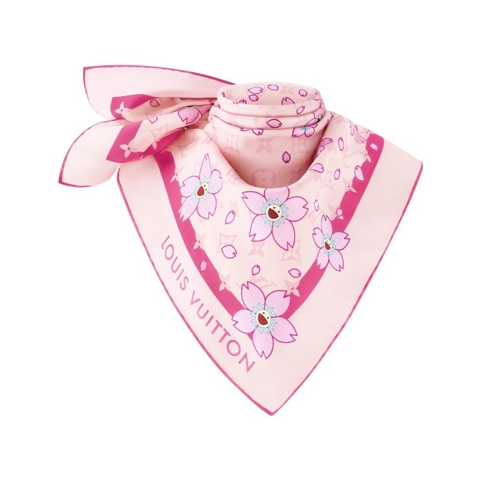 《モノグラム》Louis Vuitton チェリーブロッサム スカーフ 70