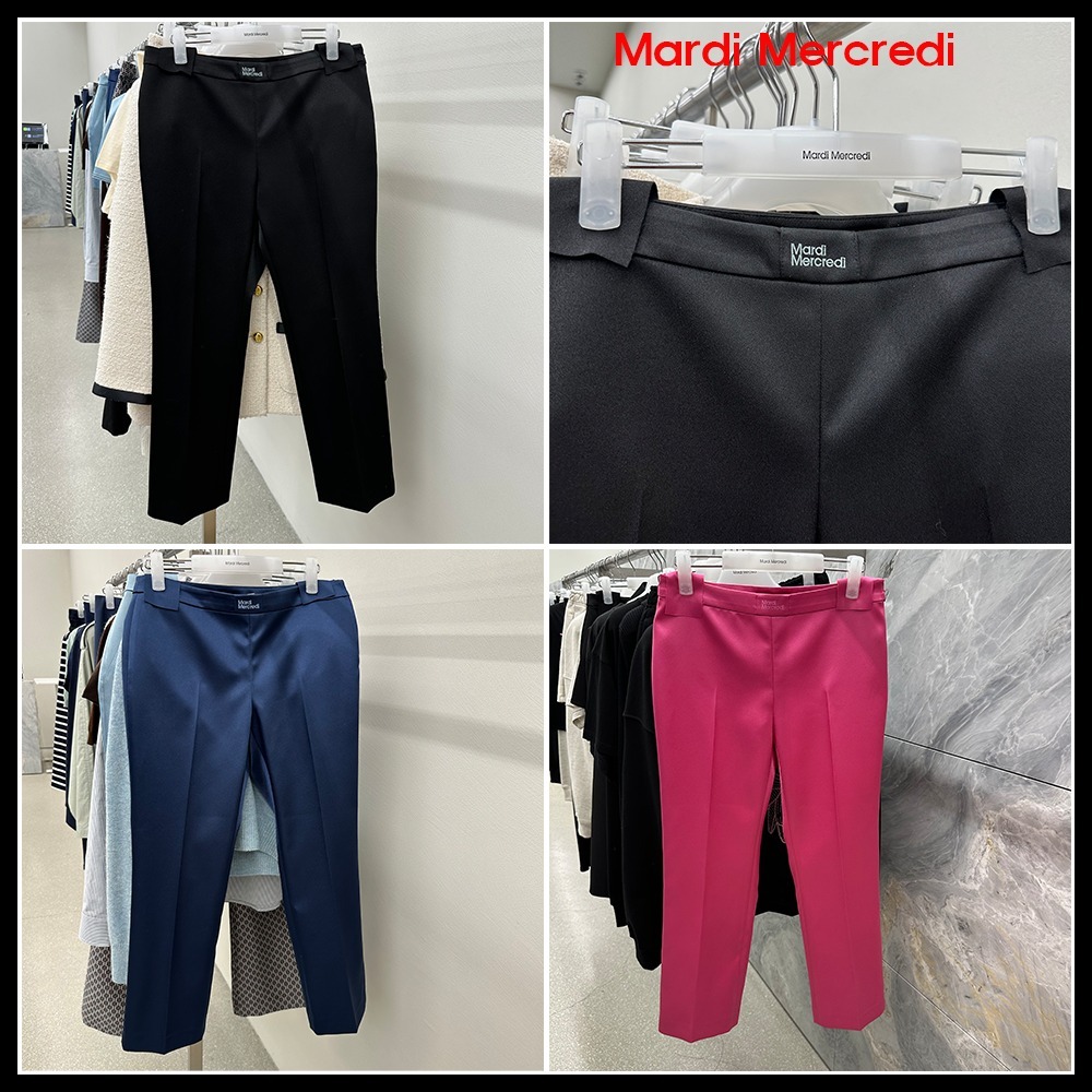 ★MARDI MERCREDI★SATIN CROPPED SLIMFIT PANTS★大人気★