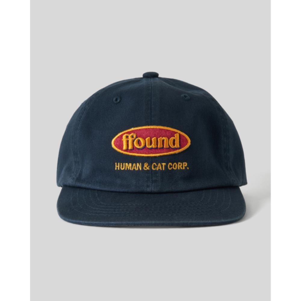 ☆HUMAN N CAT☆ Pound Red Yellow Wappen Flat Brim Cap Navy F