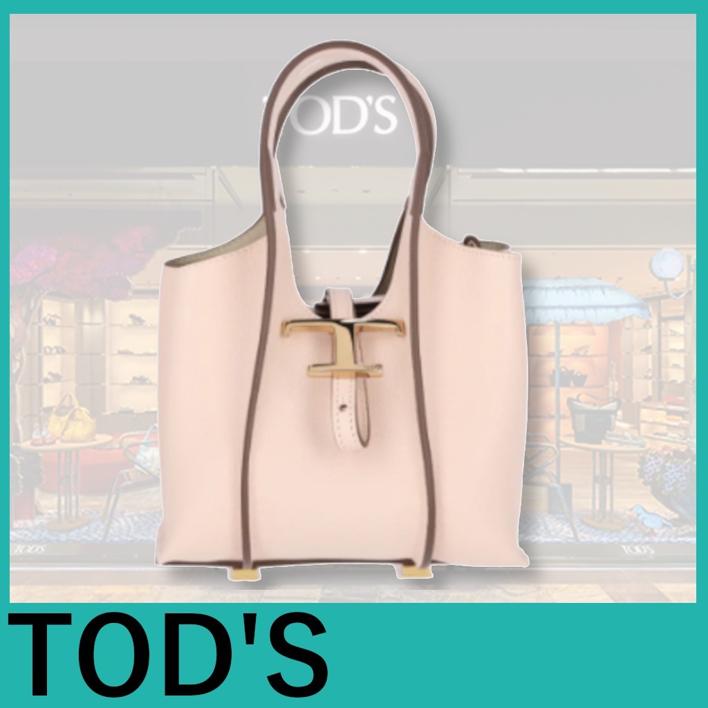 TOD'S★T タイムレス ロゴ プレート トートバッグ