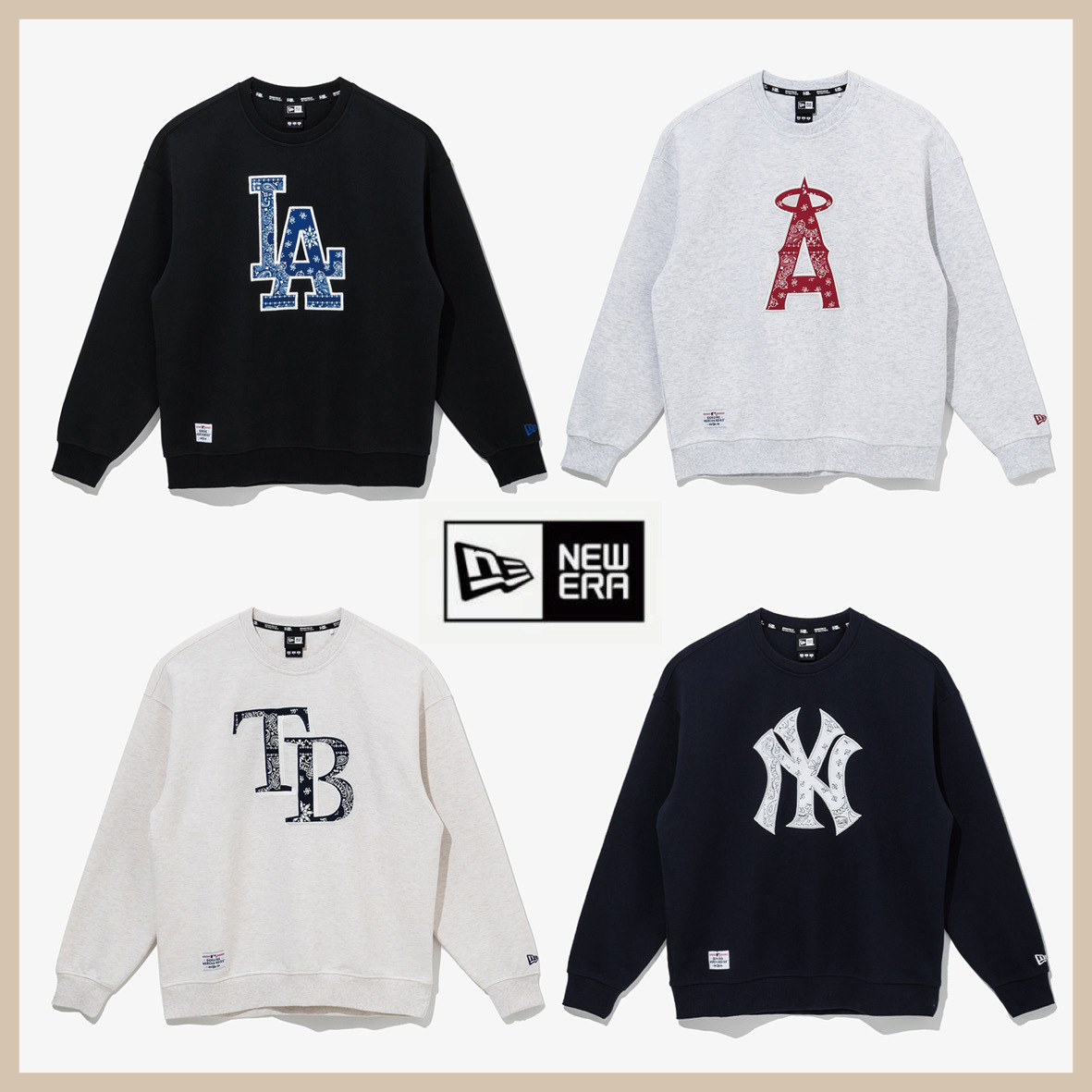 Newera★ Paisley Logo sweatshirt★関税送料込