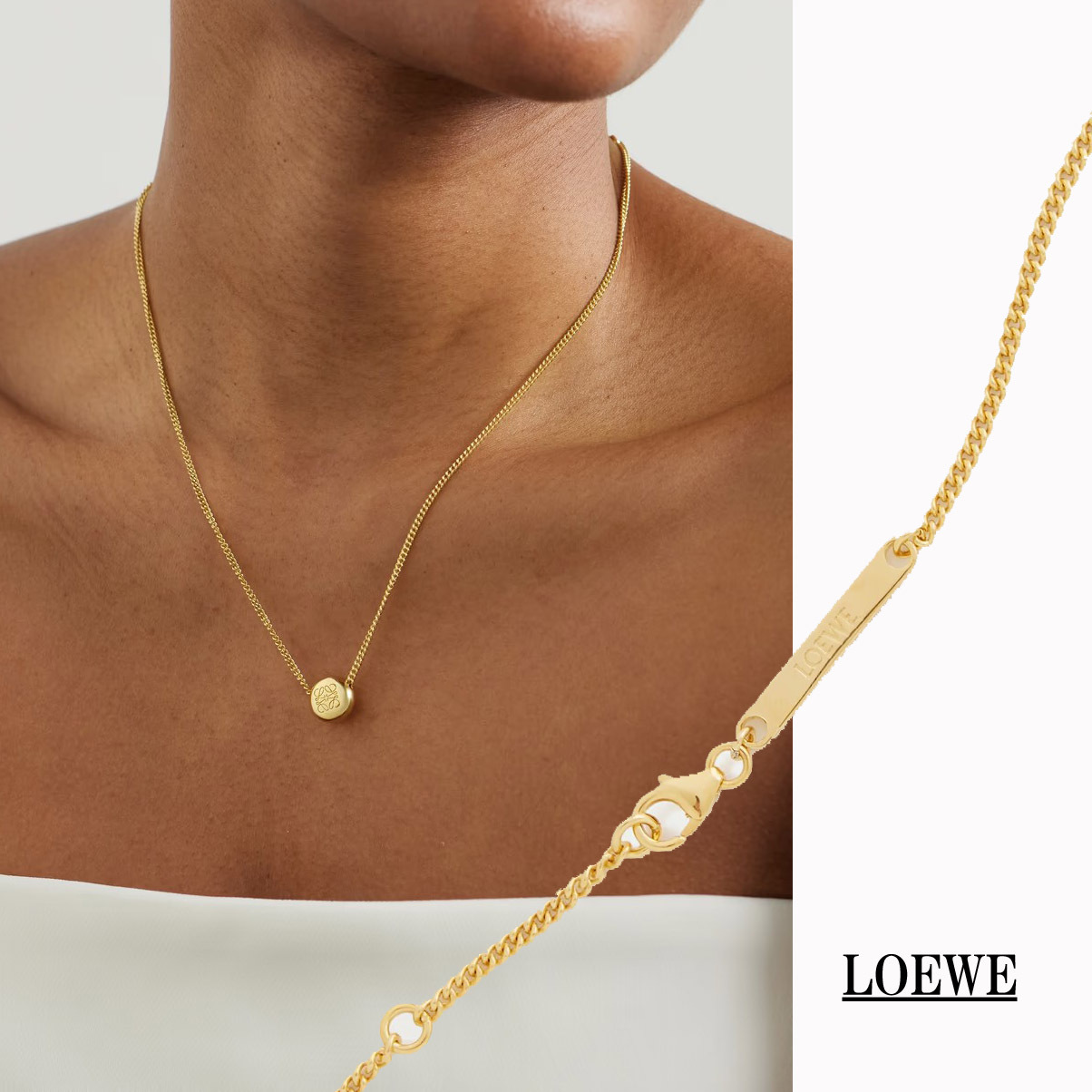 LOEWE ロエベ ペブル ネックレス スターリングシルバー