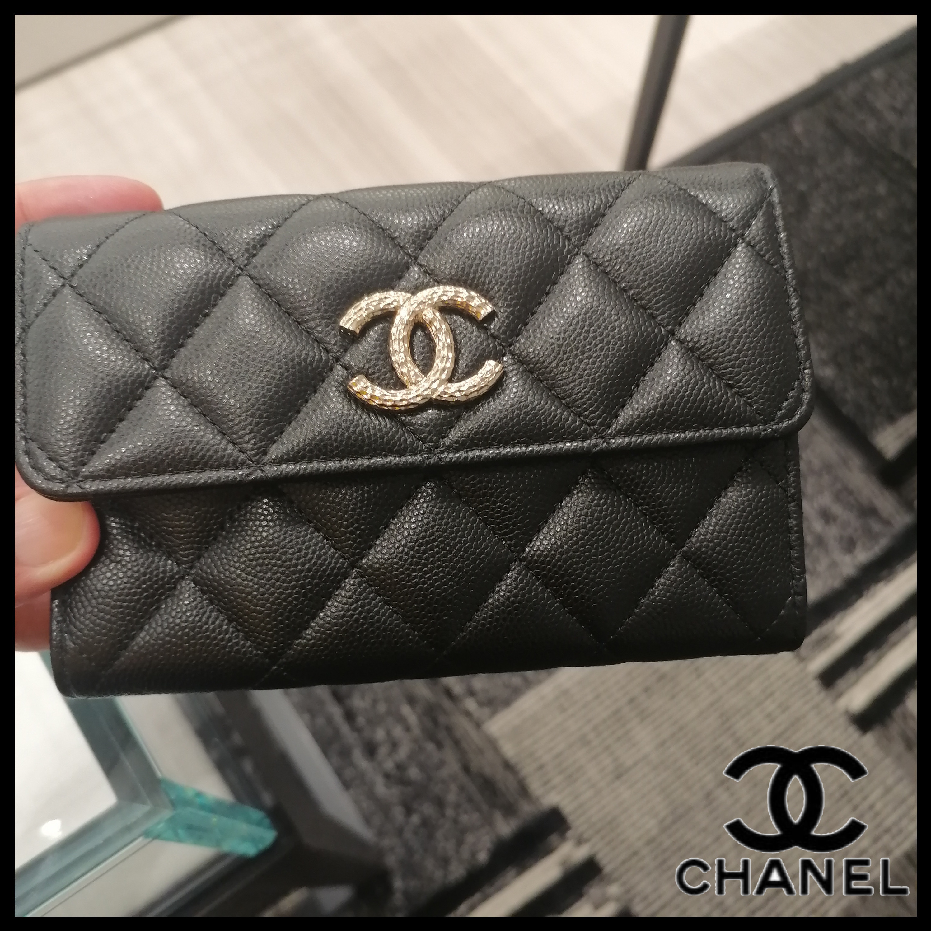 ◆CHANEL◆CHANEL カードホルダー ブラック